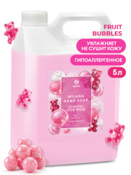 Крем-мыло жидкое увлажняющее "Milana fruit bubbles"  (канистра 5 кг)