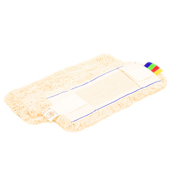 МОП плоский, 40х14 см, хлопок, ухо+карман, белый, ПРЕМИУМ