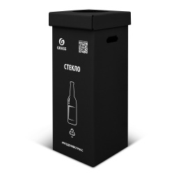 Урна квадратная, 29*29*75 (крафтовая, стекло)