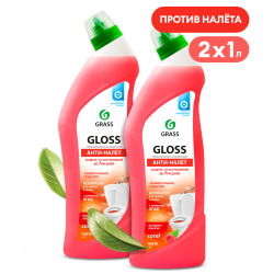 Чистящий гель для ванны и туалета "Gloss coral" (спайка 2шт) 
