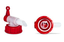 Крышка с дозирующим краном AH 23/51 hf красная-красная