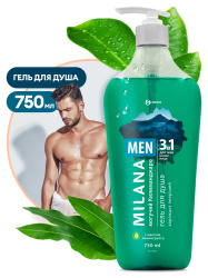 Milana MEN гель для душа Могучий Килиманджаро с маслом лемонграсса  (флакон 750 мл)