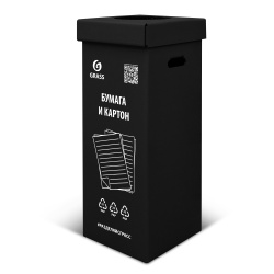 Урна квадратная, 29*29*75 (крафтовая, бумага и картон)