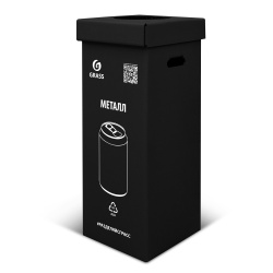 Урна квадратная, 29*29*75 (крафтовая, металл)