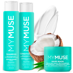 Подарочный набор Укрепляющий Беcсульфатный шампунь 400 мл + бальзам 400 мл + Маска для волос 300 мл