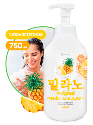 Milana пенка для душа с экстрактом ананаса и молочными протеинами" (флакон 750 мл)