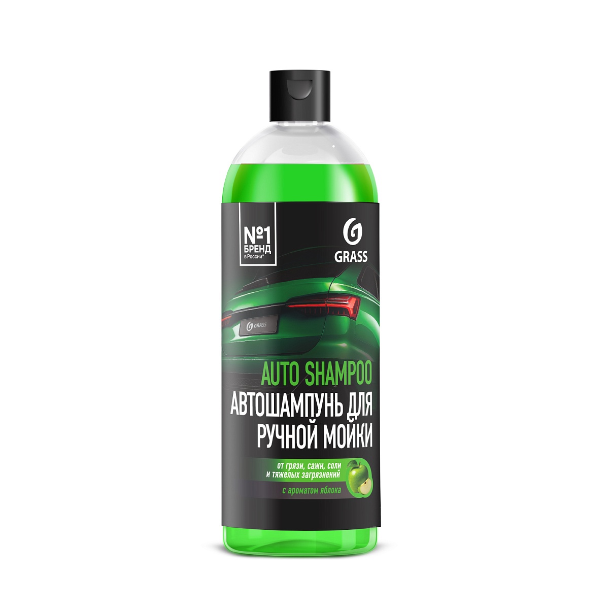 Автошампунь "Auto Shampoo" с ароматом  яблока (флакон 1 л)