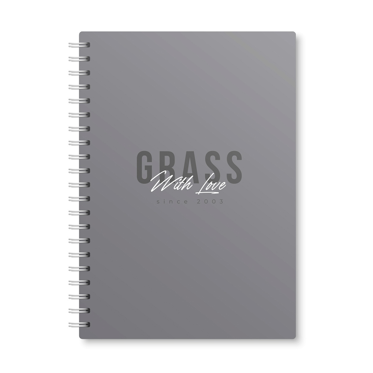 Блокнот на кольцах А4 GRASS WITH LOVE графит